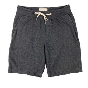 Free‎ Planet Men Sweat Shorts Dark Gray Elastic Waist Drawstring Pocketed Size M